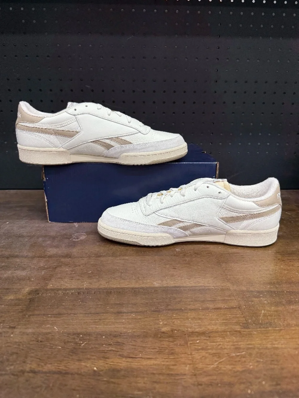 New / W Box! Men's Reebok Club C Revenge Vintage 'Chalk Boulder Beige' Sneakers